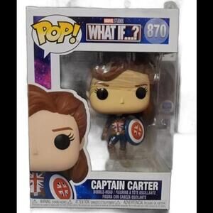 (r3) Funko Pop Marvel Studios What If Captain Carter #870 Bobblehead
